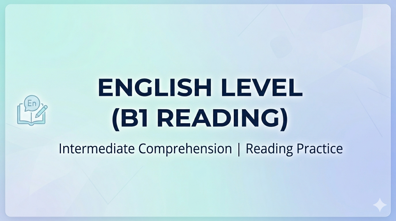 B1 Reading